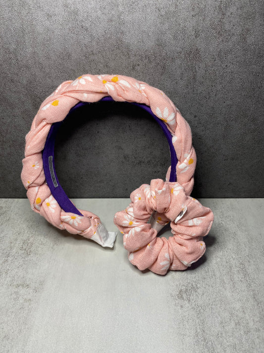 Pink Headband w/ flowers