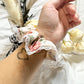 Floral Laced Scrunchy