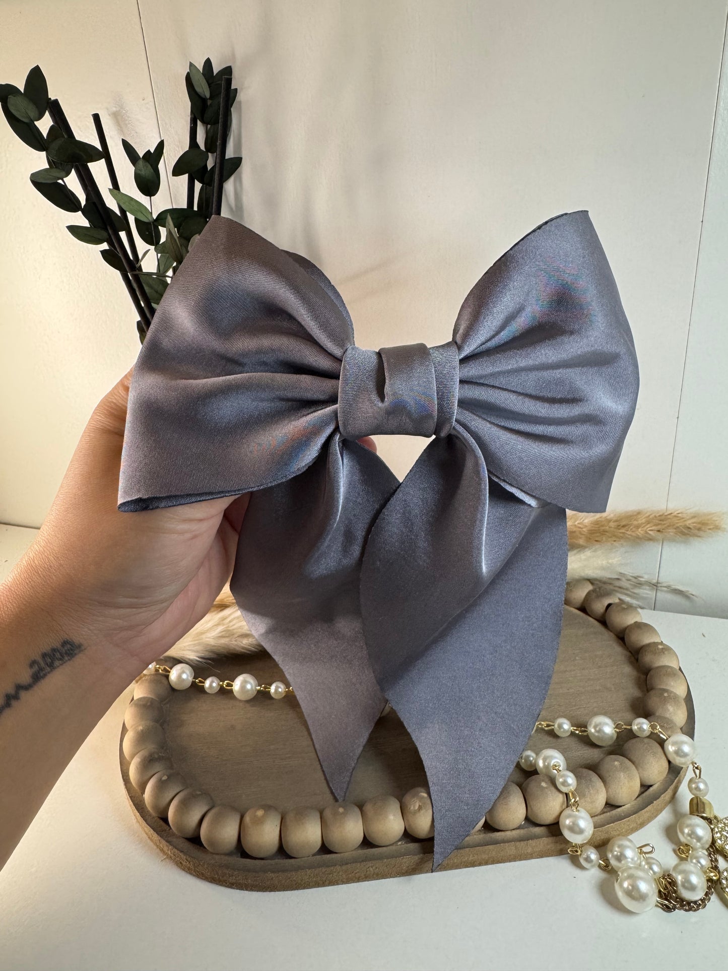 Silver Bells Bow | Jumbo