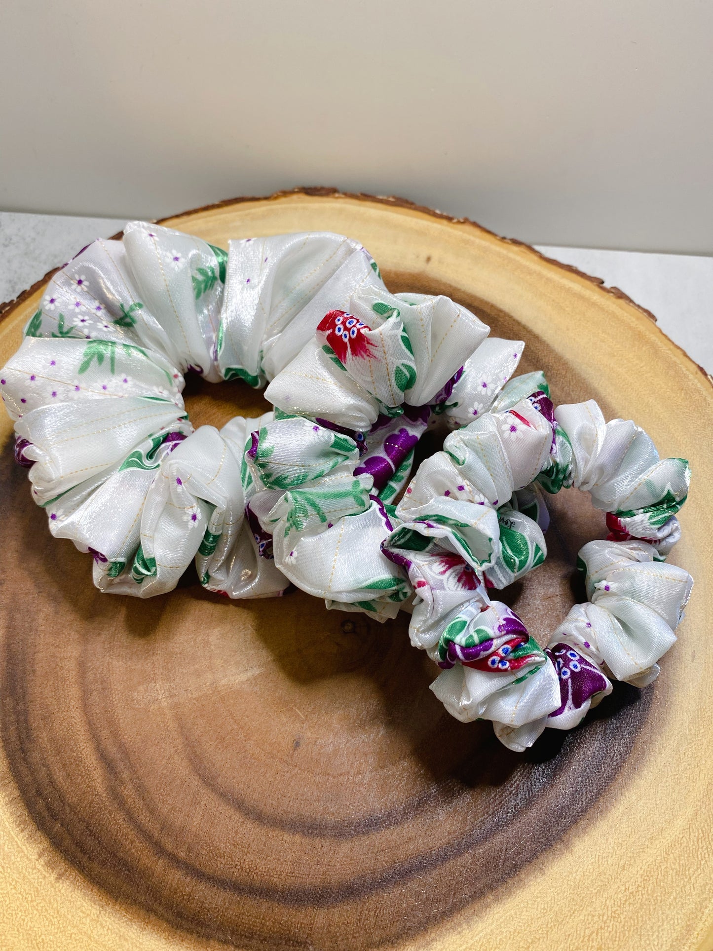 Dawb (White) - Hmong Inspired scrunchy