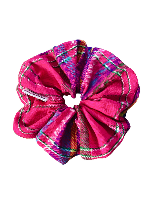 Pink Scarf - Hmong inspired scrunchy